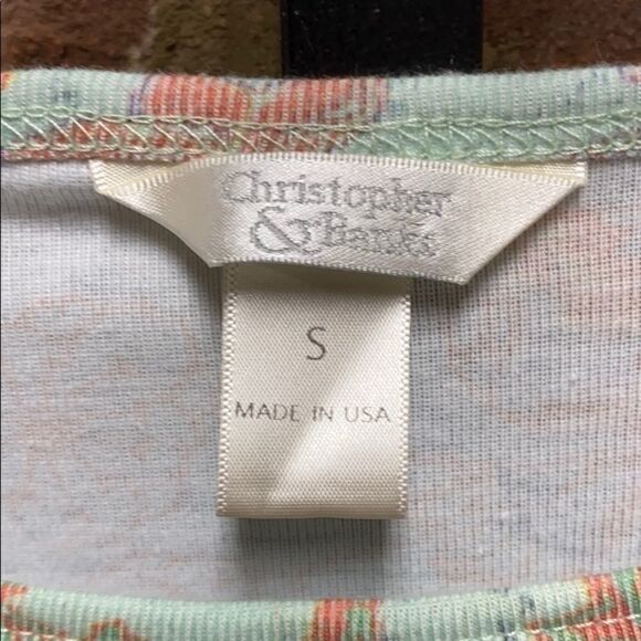 Christopher & Banks 3/4Sleeve Crew Neck Floral Top - Picture 2 of 6